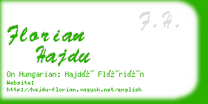 florian hajdu business card