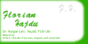 florian hajdu business card